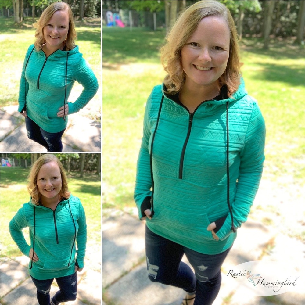 Turquoise Half Zip